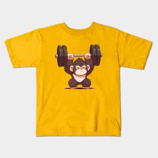 monkey at gym Kids T-Shirt